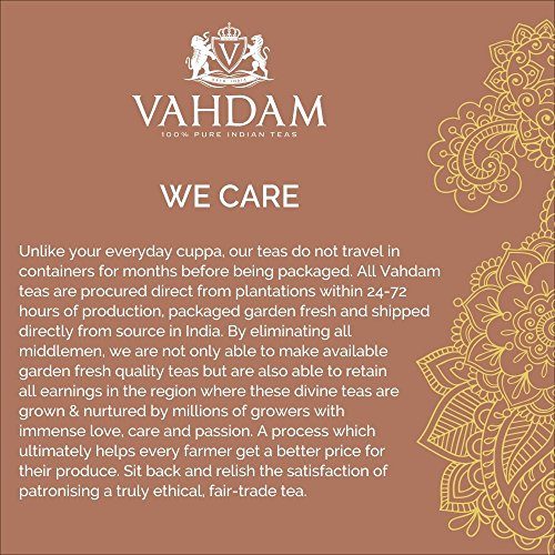 VAHDAM Masala Chai Tea Sampler – 5 EXOTIC TEAS – India’s Original Masala Chai, Cardamom Chai, Cinnamon Spice Chai, Earl Grey Chai, Green Tea Chai – 25 Servings, Packed & Shipped from India, 1.76oz