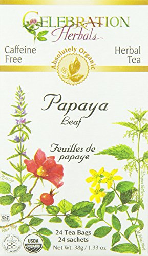 Celebration Herbals Papaya Leaf, Caffeine Free, 1.33 oz/38g, 24 Tea Bags
