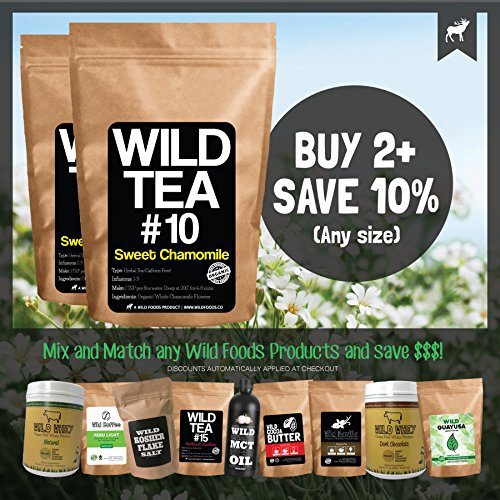 Organic Chamomile Tea, Premium Loose Leaf Whole Herbal Chamomile Flower Tea, Sweet Chamomile Wild Tea #10 by Wild Foods