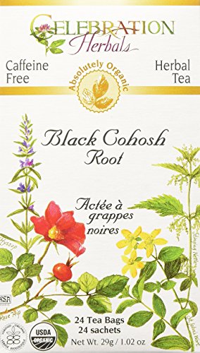 Celebration Herbals Black Cohosh Root Tea, Organic, 24 Teabag