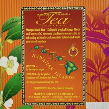 Mango Maui All Natural Tropical Black Tea From Hawaii – 100 Tea Bags