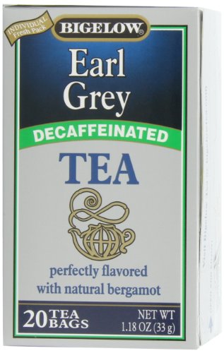 Bigelow Decaffeinated Earl Grey Tea, 20-Count Boxes (Pack of 6)