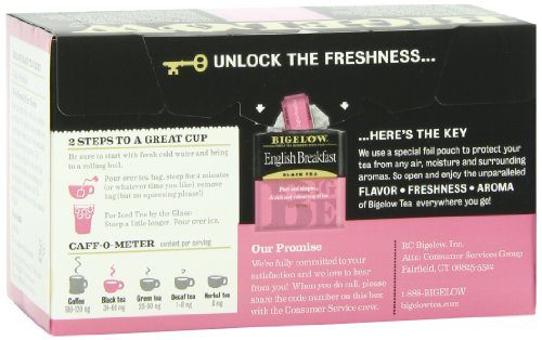 Bigelow English Breakfast Tea, 20-Count Boxes (Pack of 6)