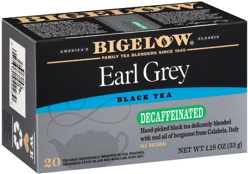 Bigelow Decaffeinated Earl Grey Tea, 20-Count Boxes (Pack of 6)