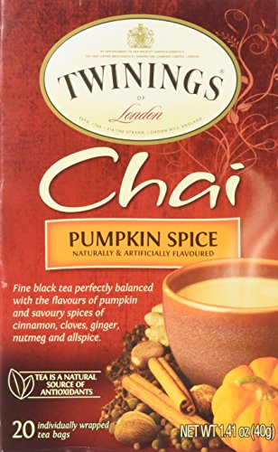 Twinings Pumpkin Spice Chai Tea, 40 Count