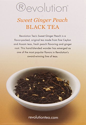 Revolution Tea Sweet Ginger Peach Black Tea, 20 Count