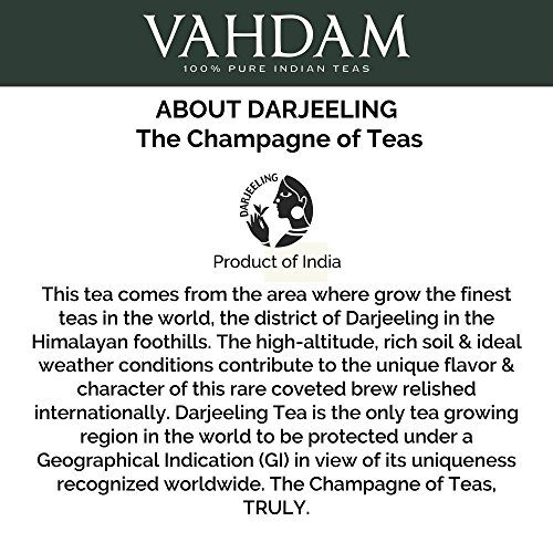 Organic  Darjeeling  Tea Leaves  from the Himalayas (225 Cups), 2016  Prime Season Season Harvest , 100% Certified Pure Unblended Darjeeling Black Tea, Loose Leaf Tea, 16-Ounce Bag