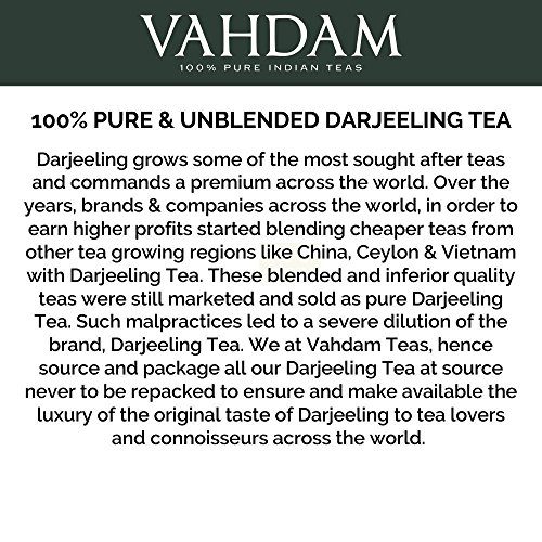 Organic  Darjeeling  Tea Leaves  from the Himalayas (225 Cups), 2016  Prime Season Season Harvest , 100% Certified Pure Unblended Darjeeling Black Tea, Loose Leaf Tea, 16-Ounce Bag