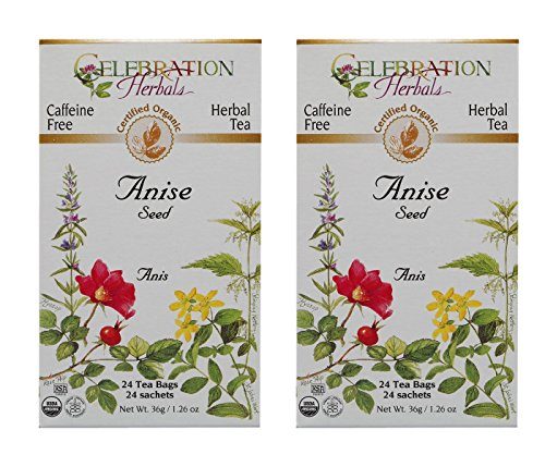 Celebration Herbals Organic Anise Seed Tea Caffeine Free, 24 Herbal Bags