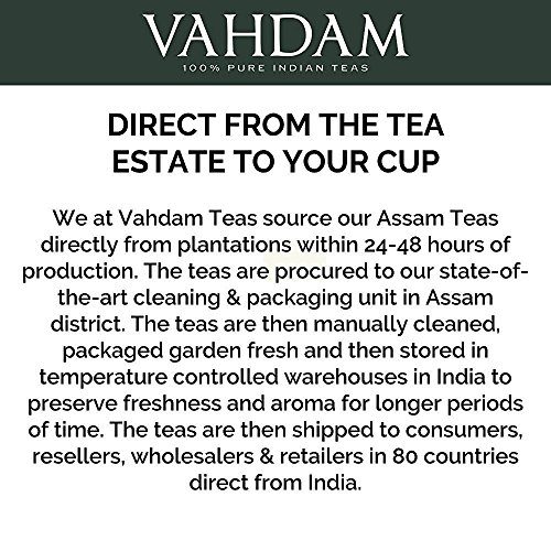 Exotic Assam Tea Leaves with Imperial Golden Tips, 2016 Harvest, Black Tea – Malty, Rich & Flavoury (50 Cups), Loose Leaf Tea Sourced Direct from Upper Assam Tea, Perfect English Breakfast Tea