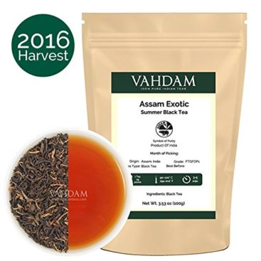 Exotic Assam Tea Leaves with Imperial Golden Tips, 2016 Harvest, Black Tea – Malty, Rich & Flavoury (50 Cups), Loose Leaf Tea Sourced Direct from Upper Assam Tea, Perfect English Breakfast Tea